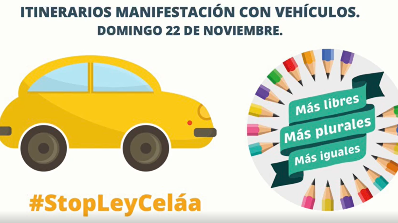 CARAVANA DE COCHES MAS PLURALES, MAS LIBRES, MAS IGUALES