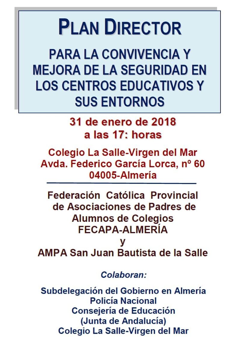 PLAN DIRECTOR PARA LA CONVIVENCIA Y MEJORA DE LA SEGURIDAD EN LOS CENTROS EDUCATIVOS Y SUS ENTORNOS